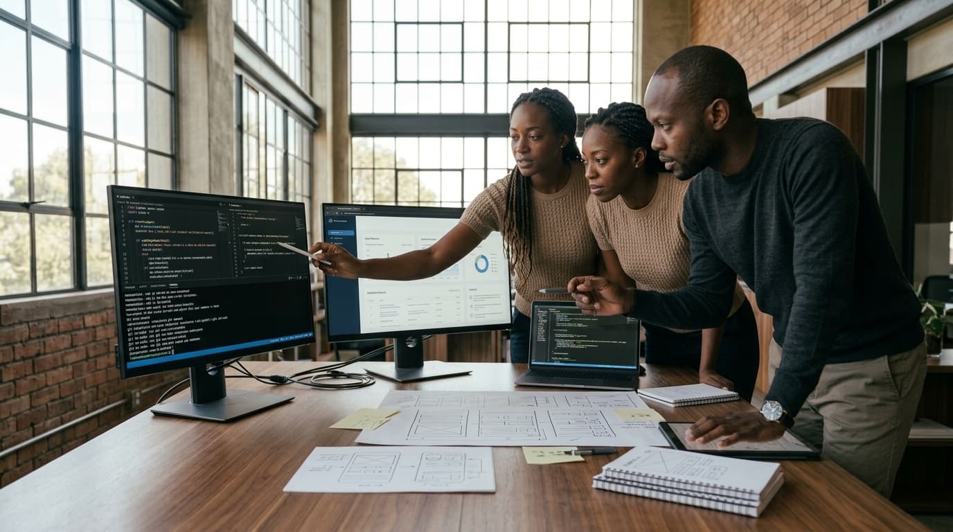 Maveec Labs team designing custom software solutions